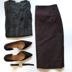 Alfani Eggplant Pencil Skirt